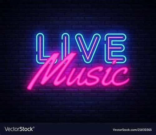 neon sign with live music 