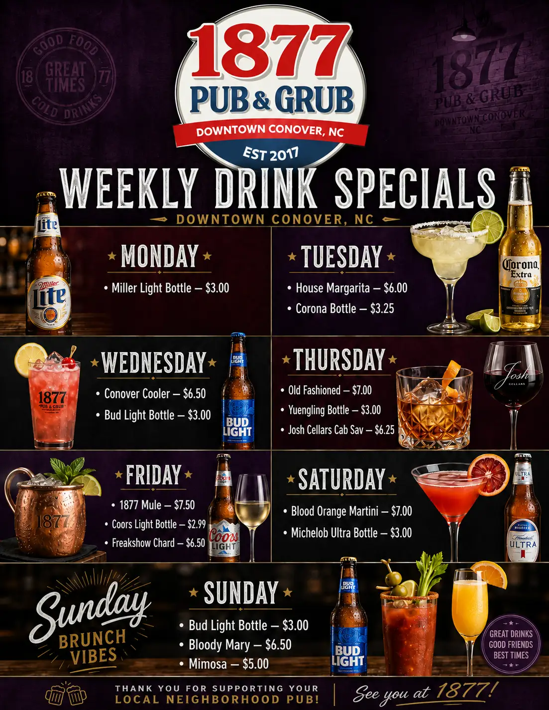 Weekly Drink Specials