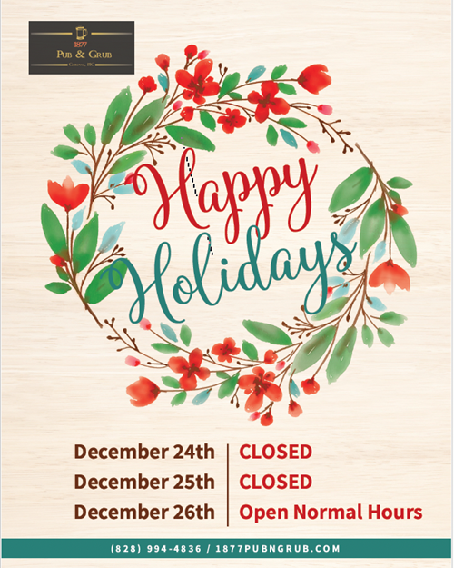 Holiday Hours